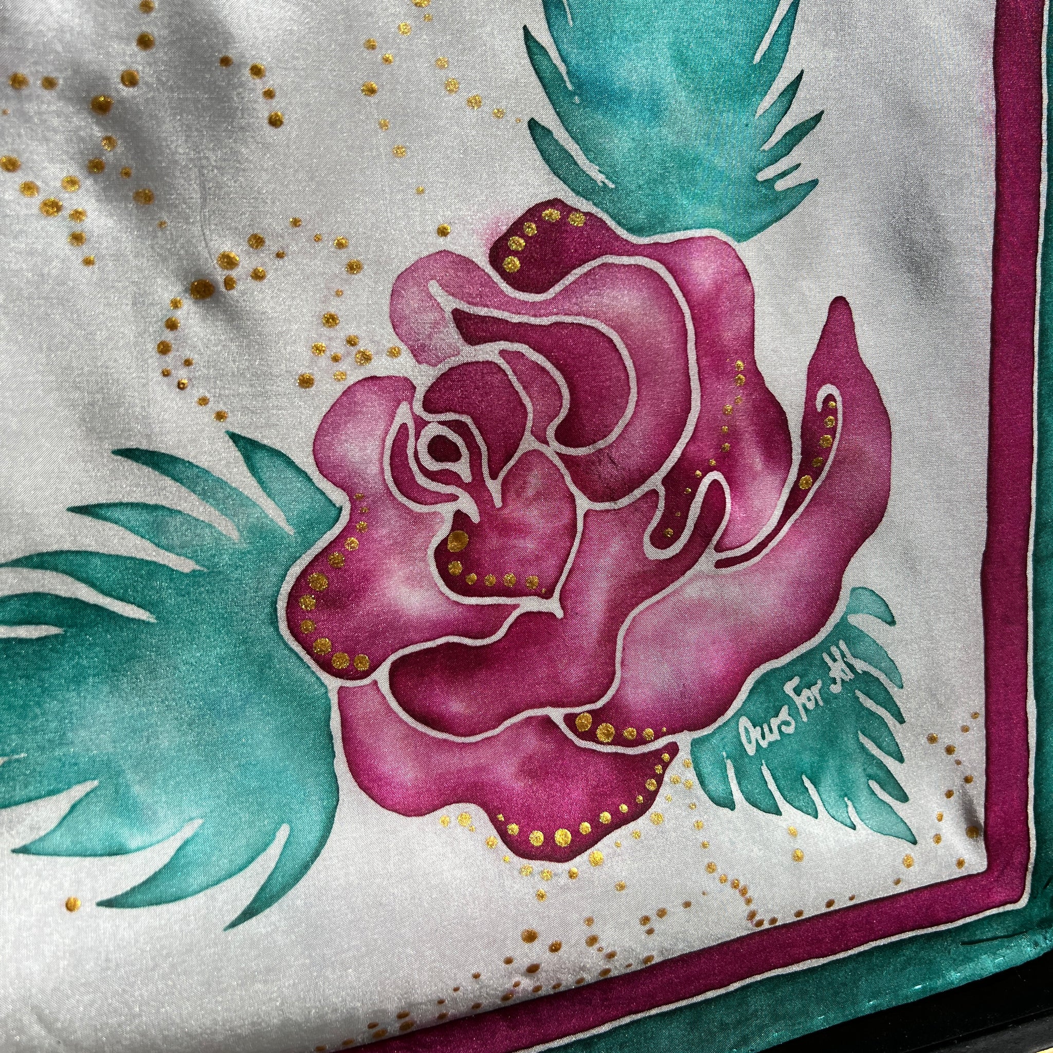 Silk Scarf: Blooming Roses