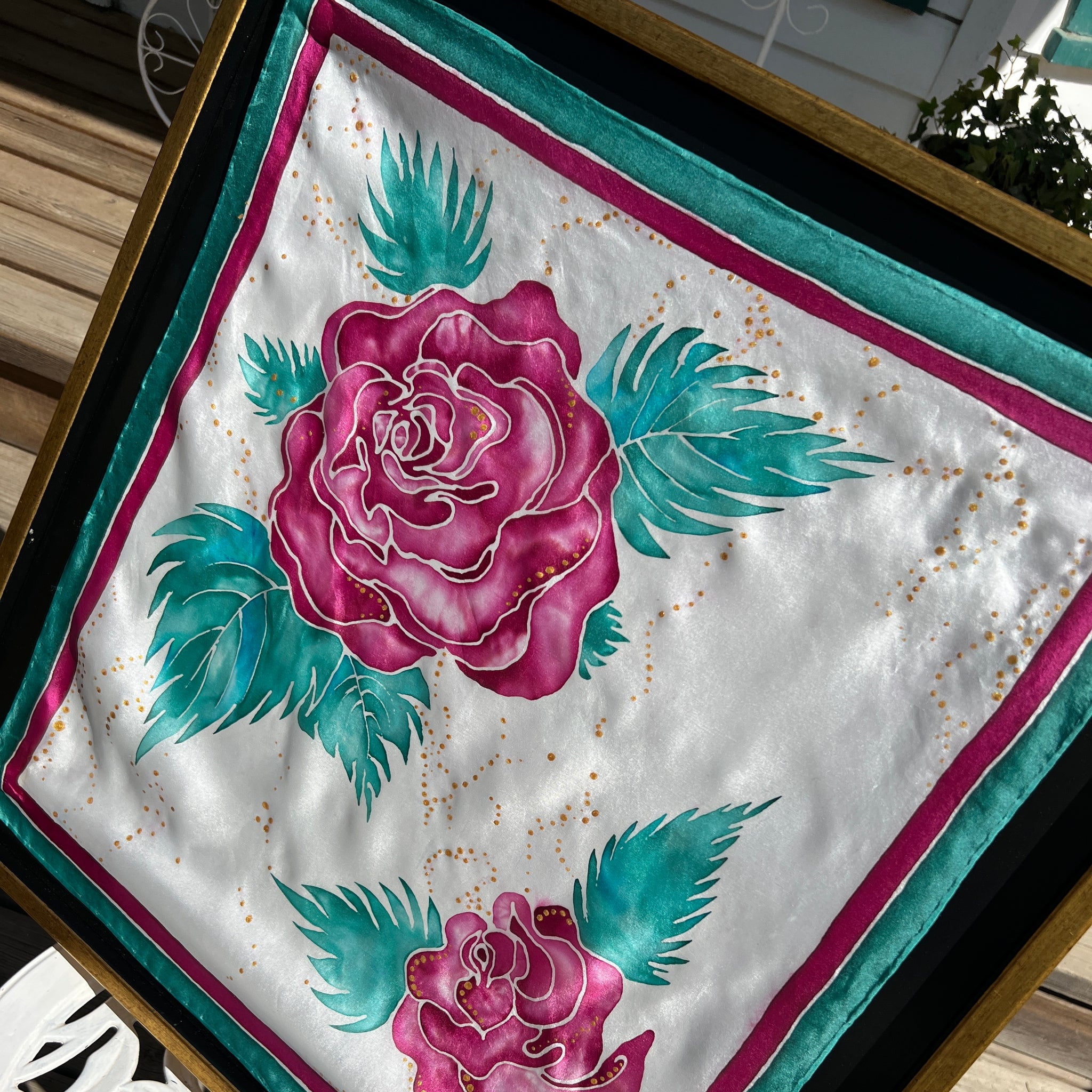 Silk Scarf: Blooming Roses