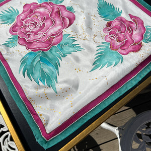 Silk Scarf: Blooming Roses